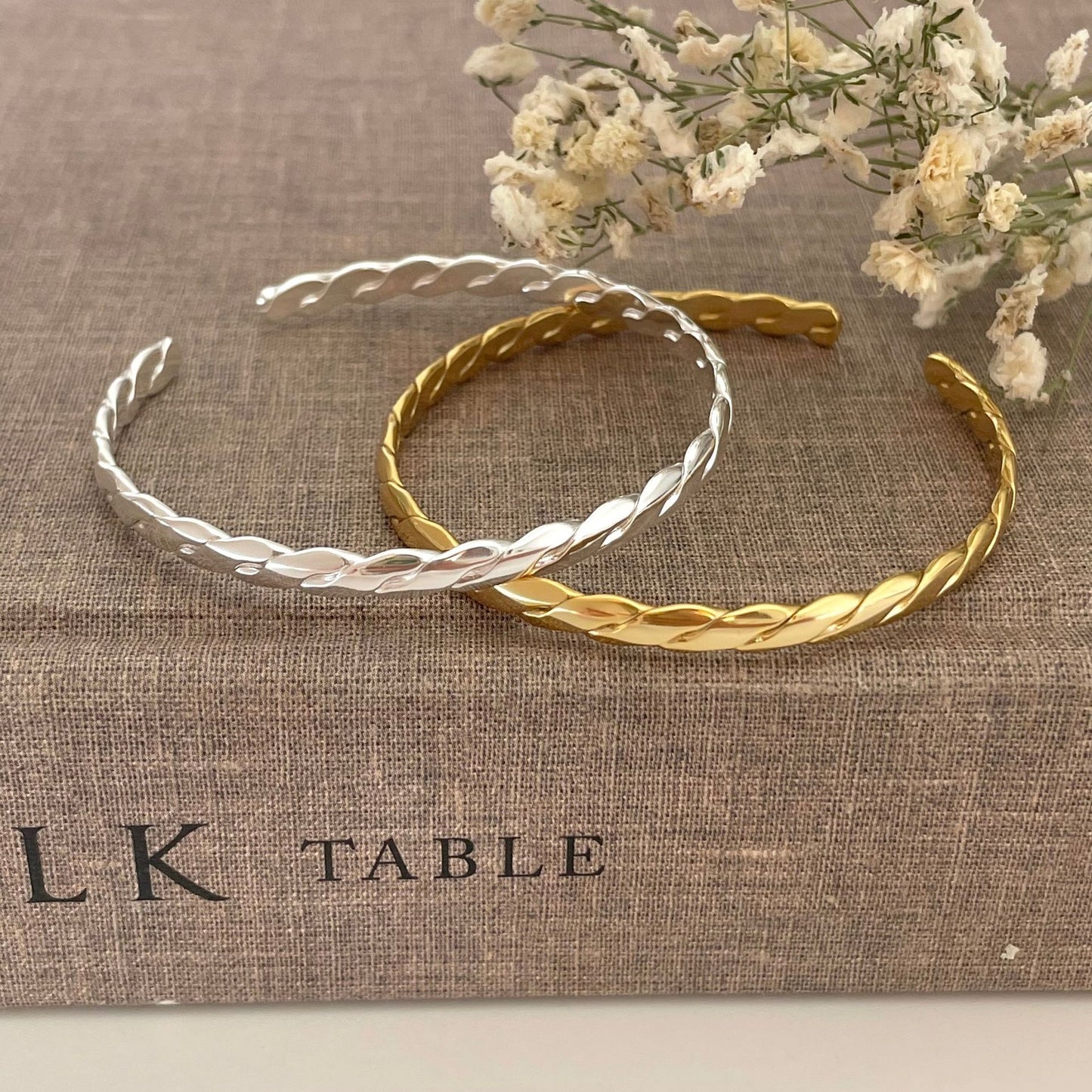 925 Sterling Silver Twisted Bangle Bracelet
