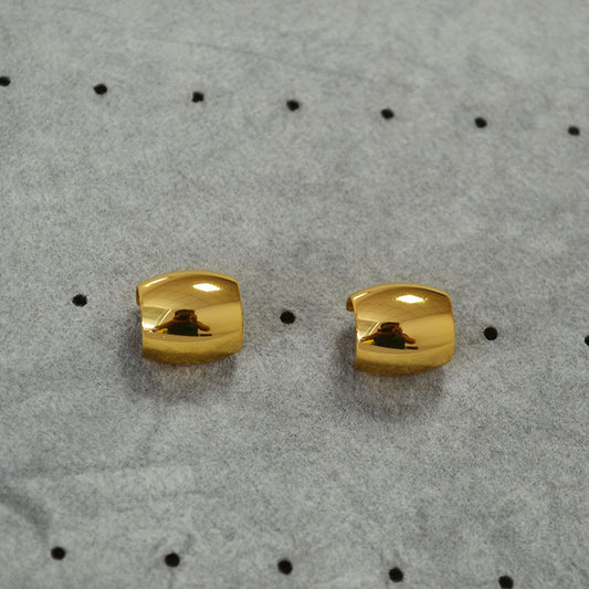Brass High Polish Chunky Earrings