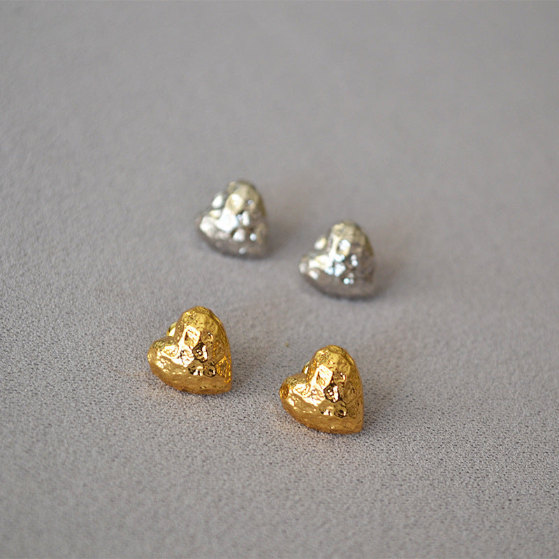 Brass Sweet Heart Earrings