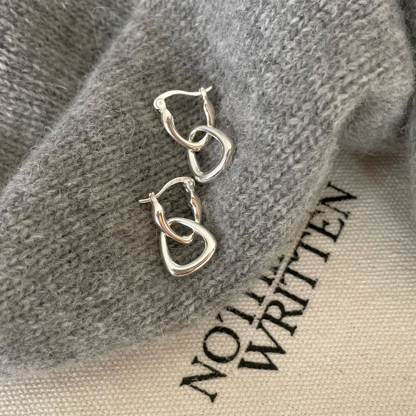 925 Sterling Silver Earrings With Heart Shape Pendent