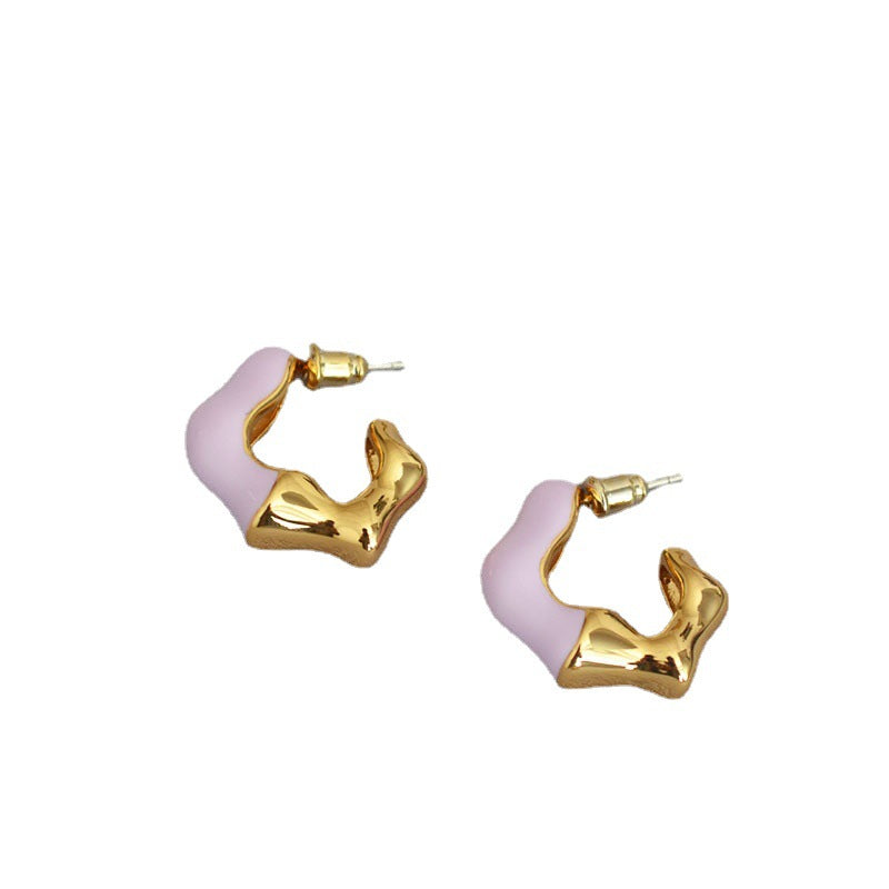 Brass Enamel Earrings