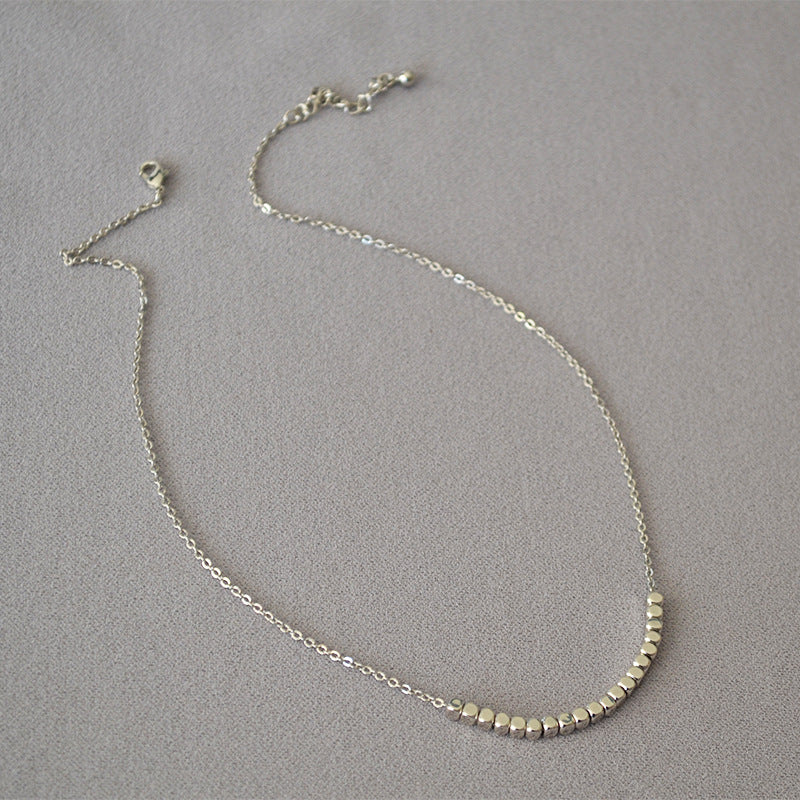 Brass Beaded Chain Necklace