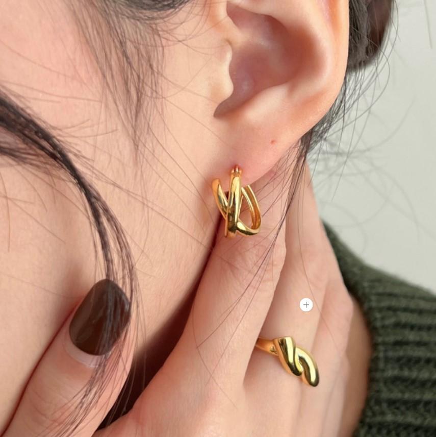 925 Sterling Silver Fashion Hoop Earrings