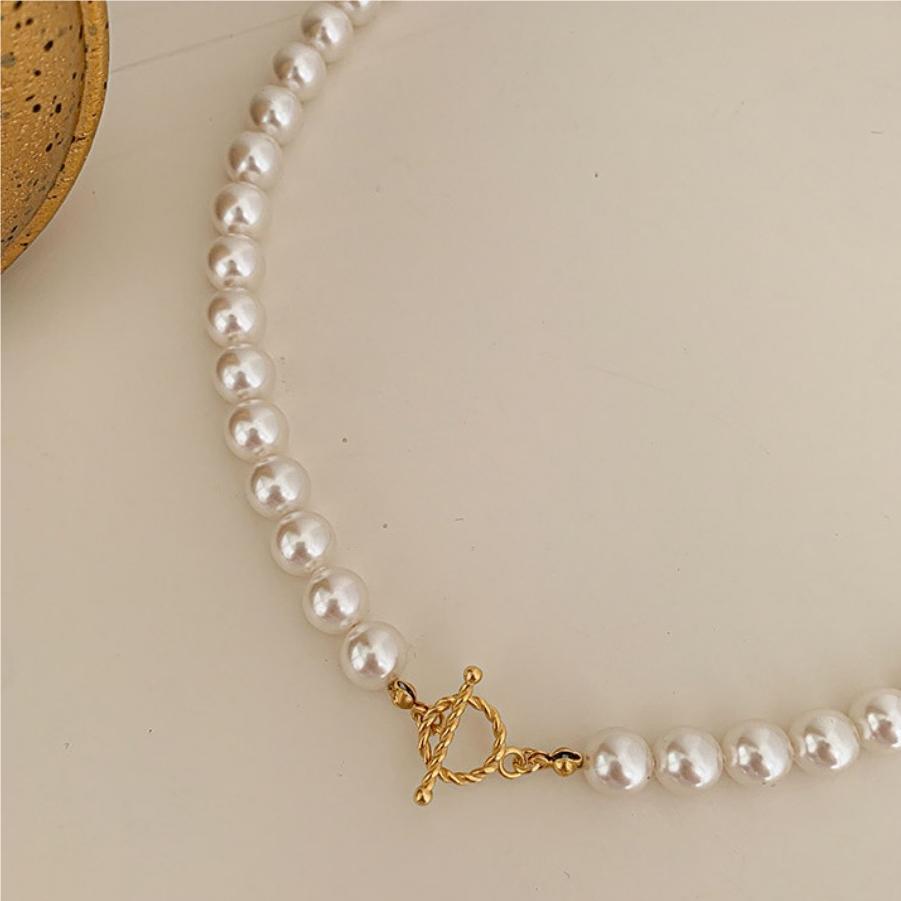 925 Sterling Silver Freshwater Pearl OT Necklace