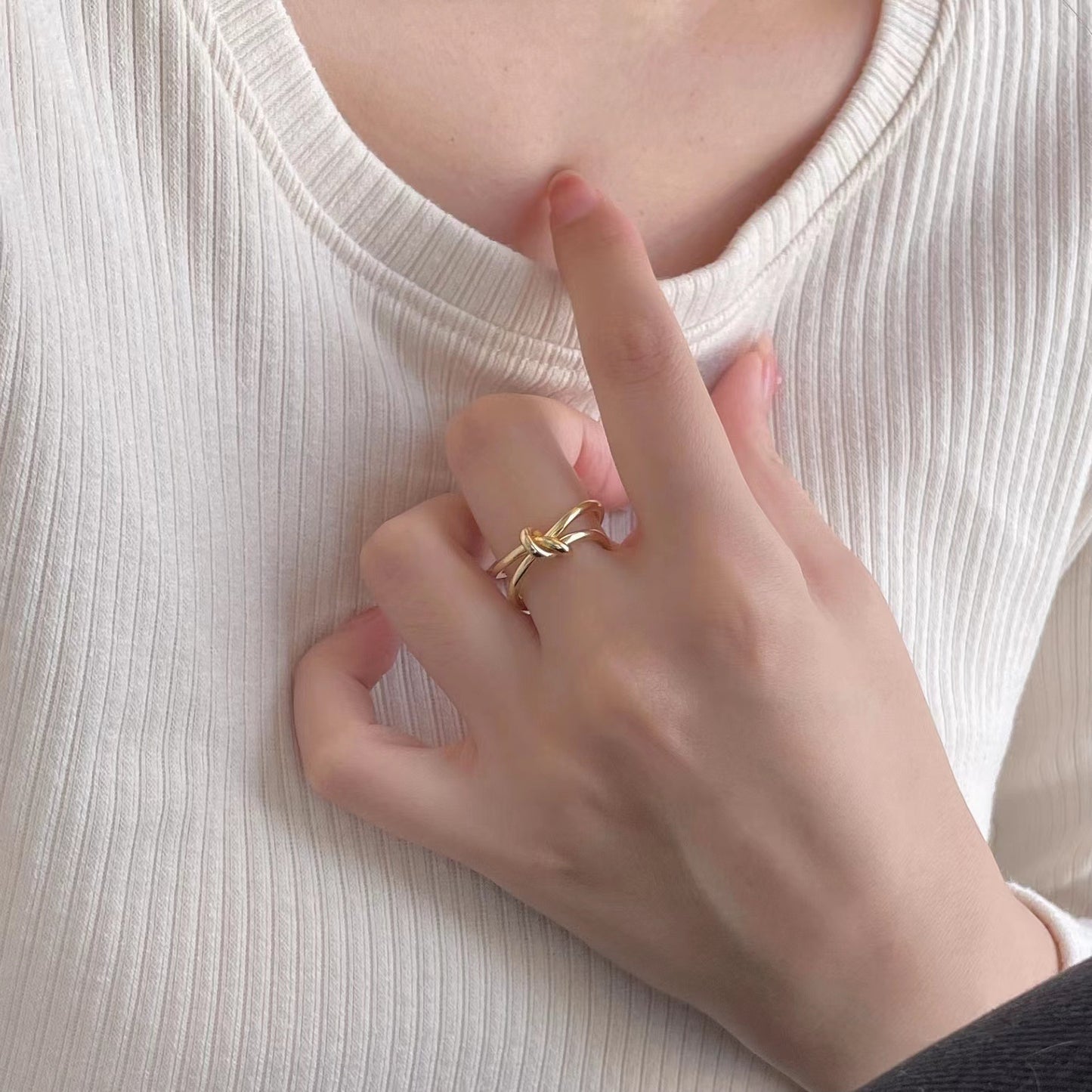 925 Sterling Silver Knotted Ring