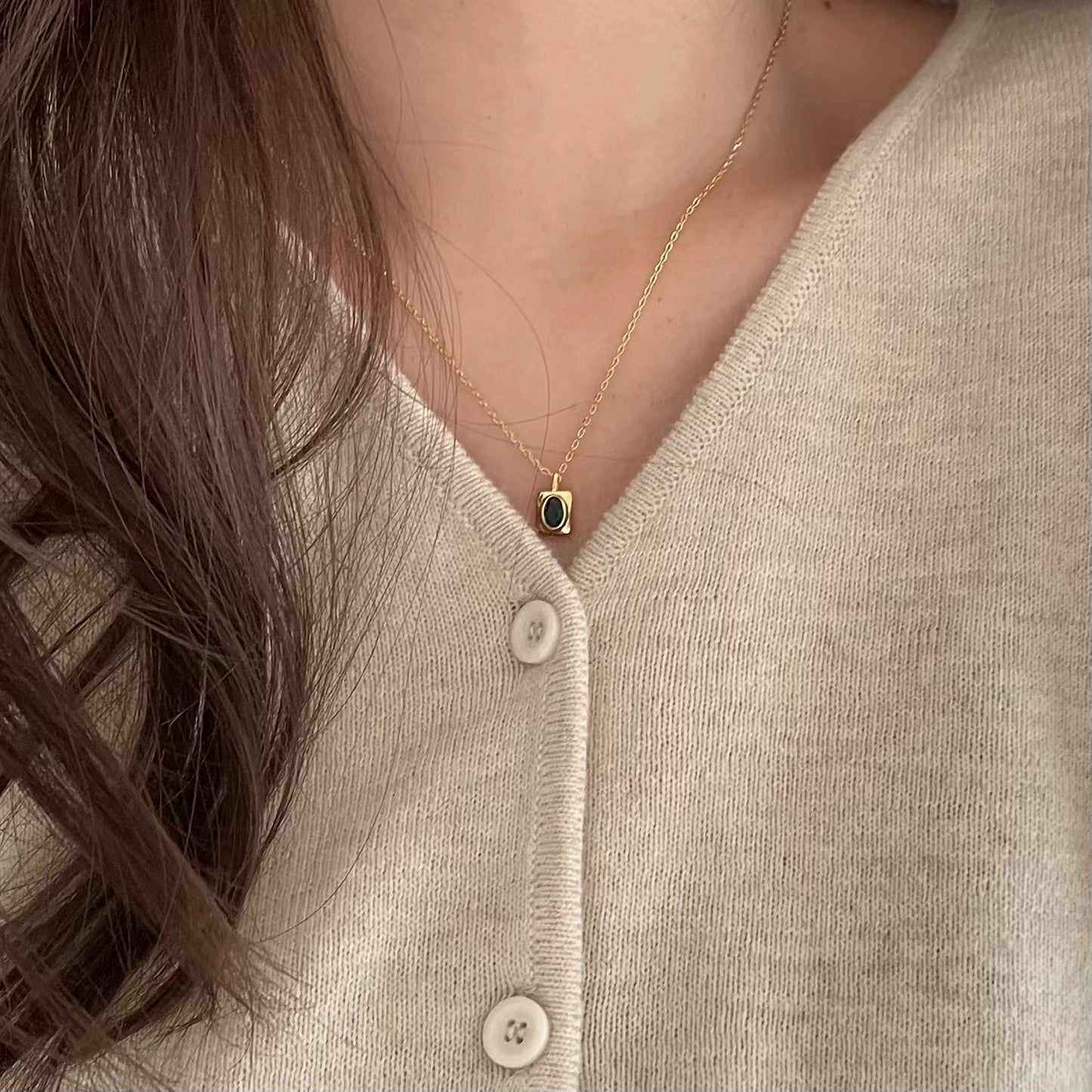 925 Sterling Silver Chic Cube Pendant Necklace