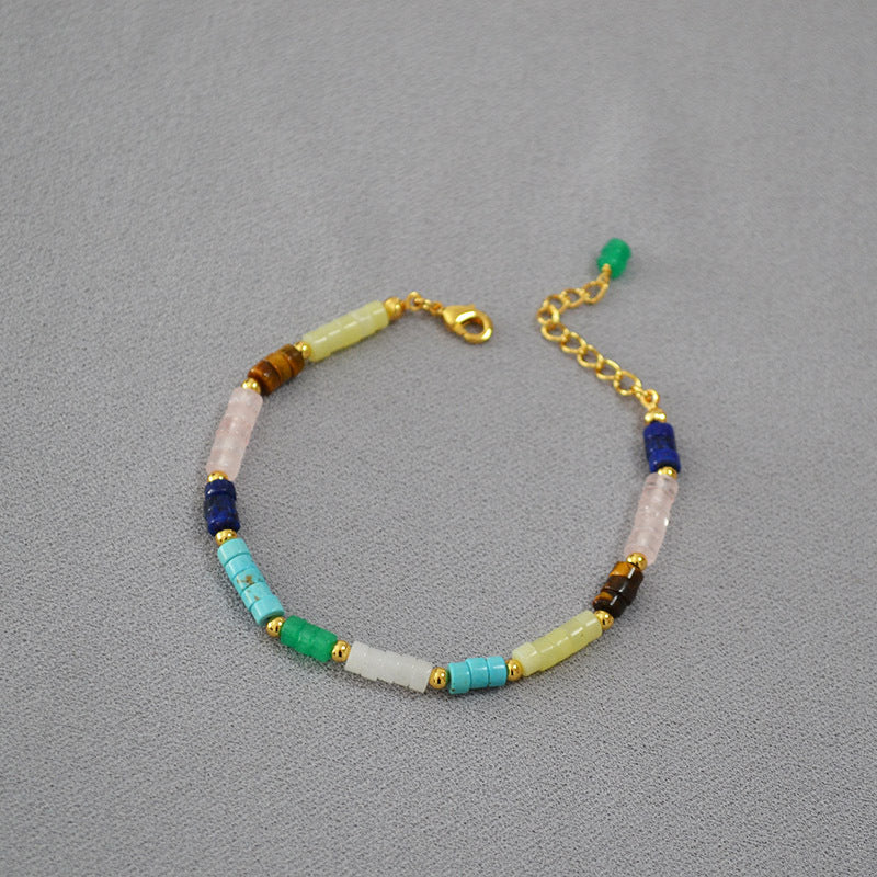 Brass Bracelet Natural Stone Jewelry Bangle