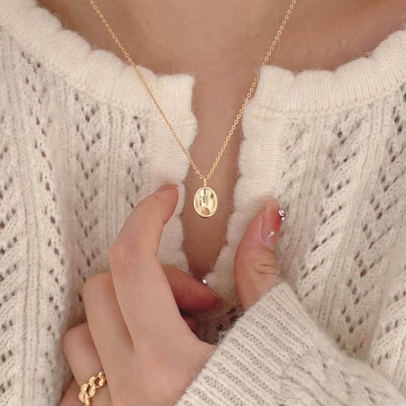 925 Sterling Silver Trendy Pendant Necklace