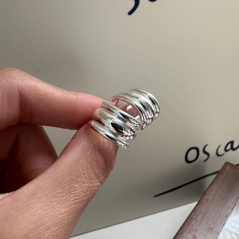 925 Sterling Silver Wide Chic Ring