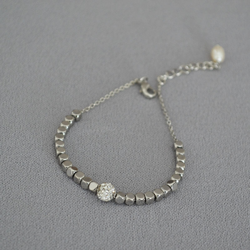 Brass Beaded Charm Ball Bracelet Bangle