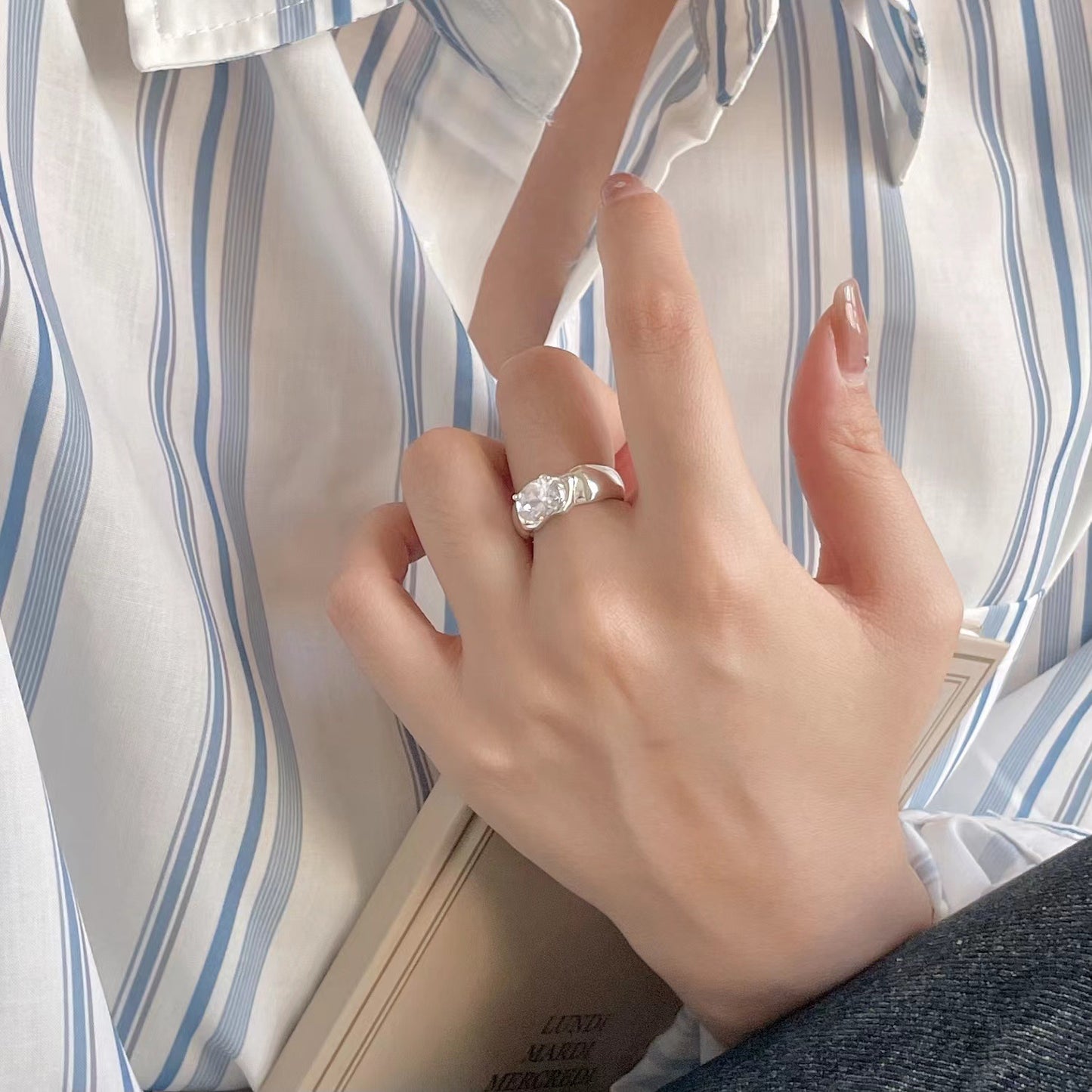 925 Sterling Silver Zircon Ring