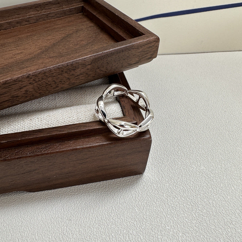 925 Sterling Silver Linked Ring