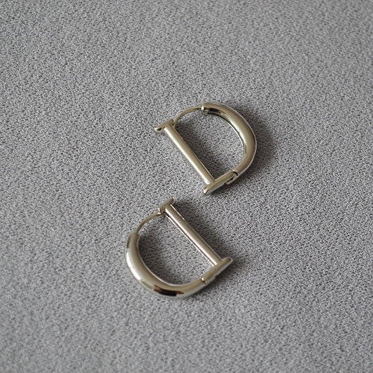 Brass Letter Earrings