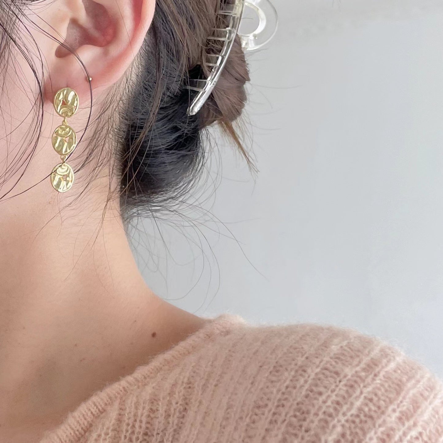 925 Sterling Silver Chic Plate Earrings