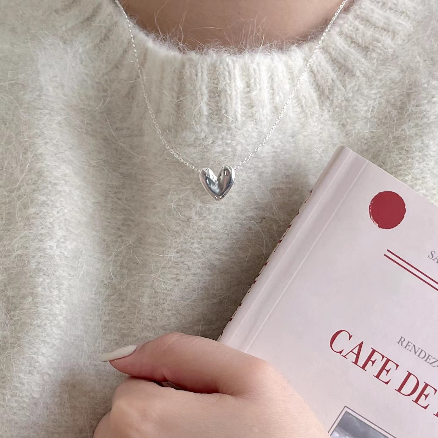 925 Sterling Silver Heart Pendant Necklace