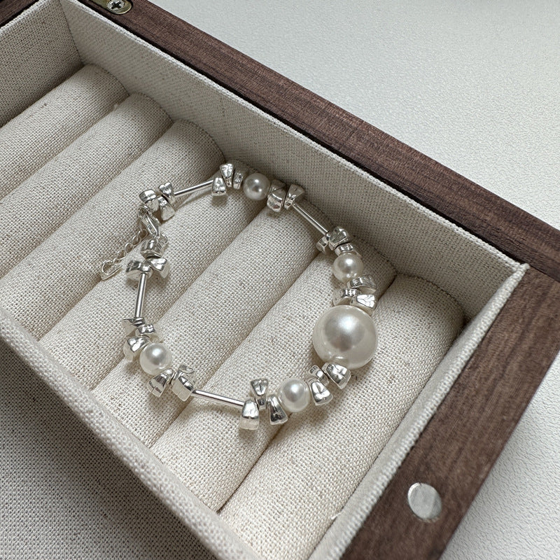 925 Sterling Silver Pearl Bracelet Bangle