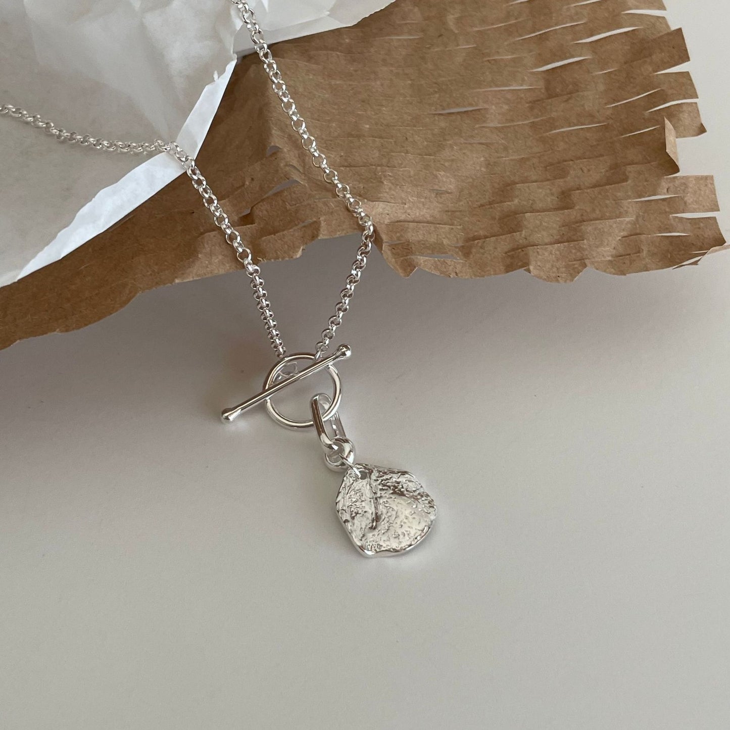 925 Sterling Silver OT Pendant Necklace