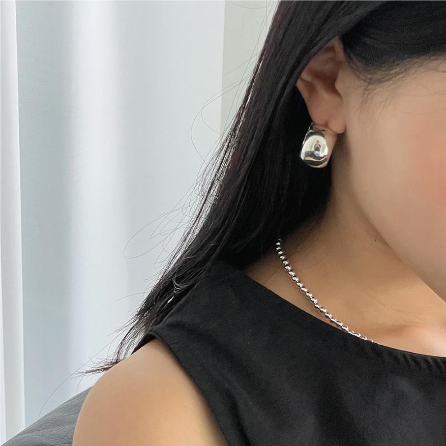 925 Sterling Silver Chunky Hoop Earrings