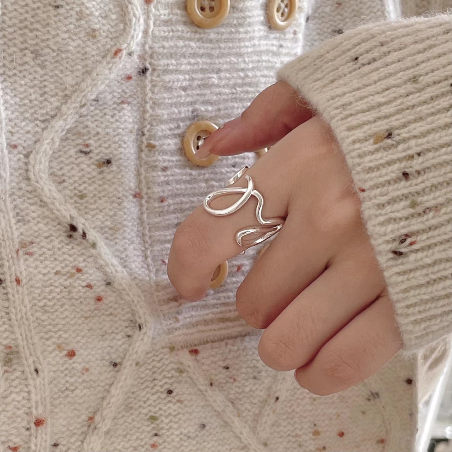 925 Sterling Silver Simple Line Ring