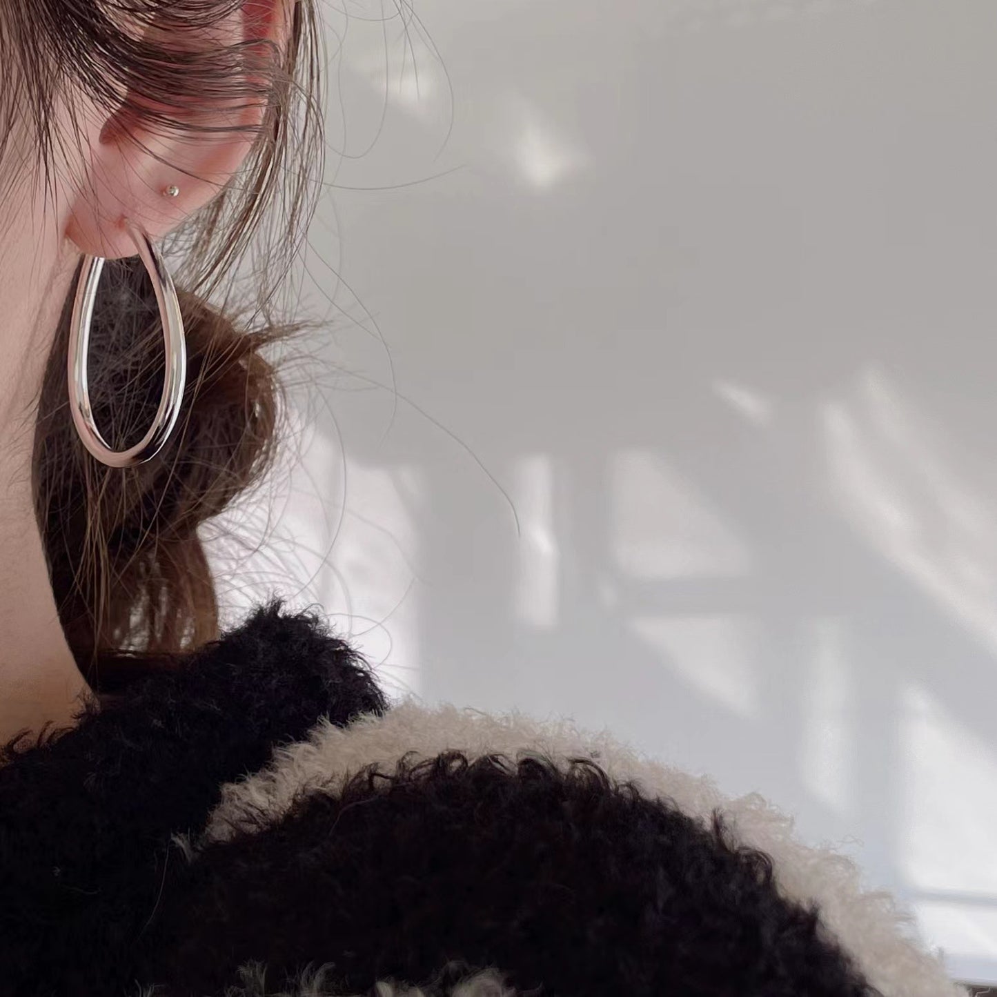 925 Sterling Silver Wire Hoop Earrings