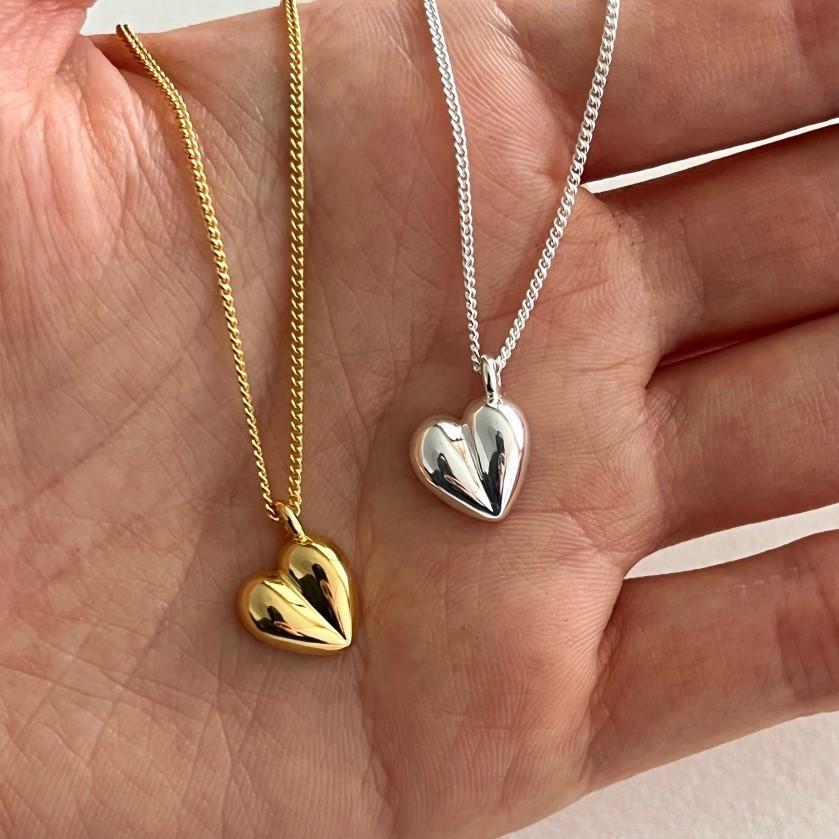 925 Sterling Silver Heart Pendant Necklace