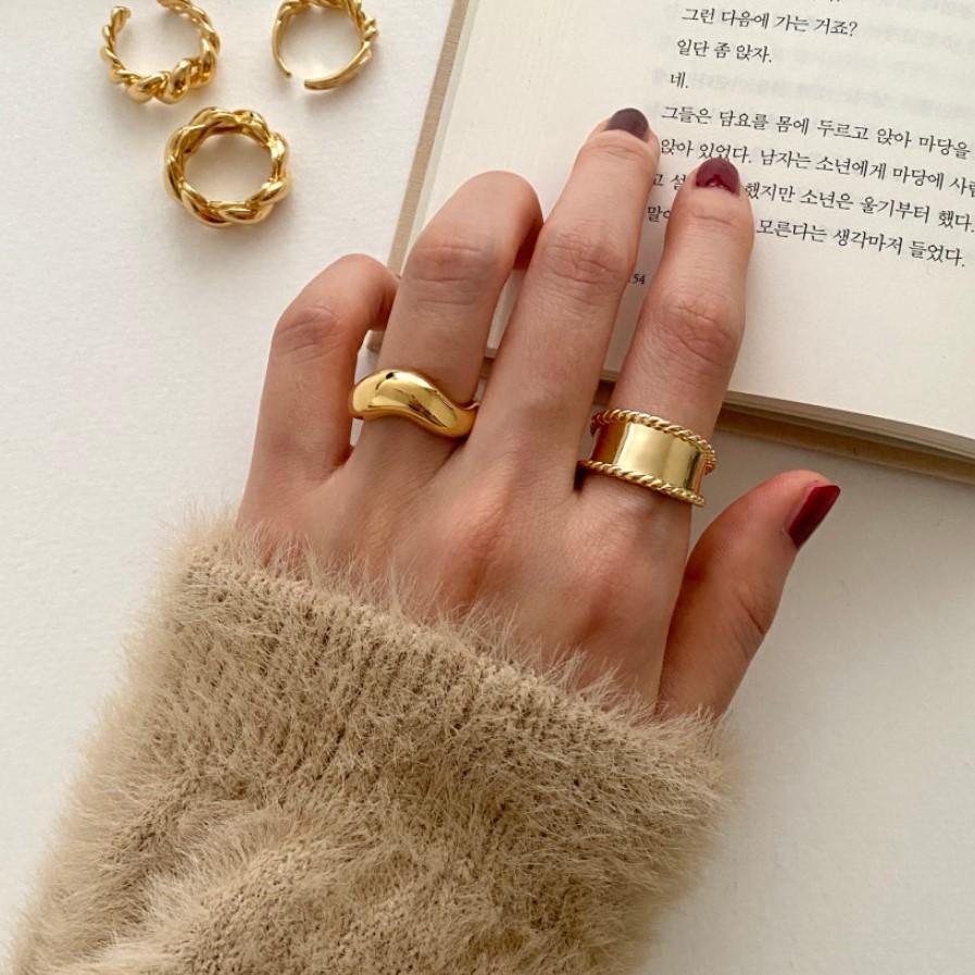 925 Sterling Silver Rope Wide Ring