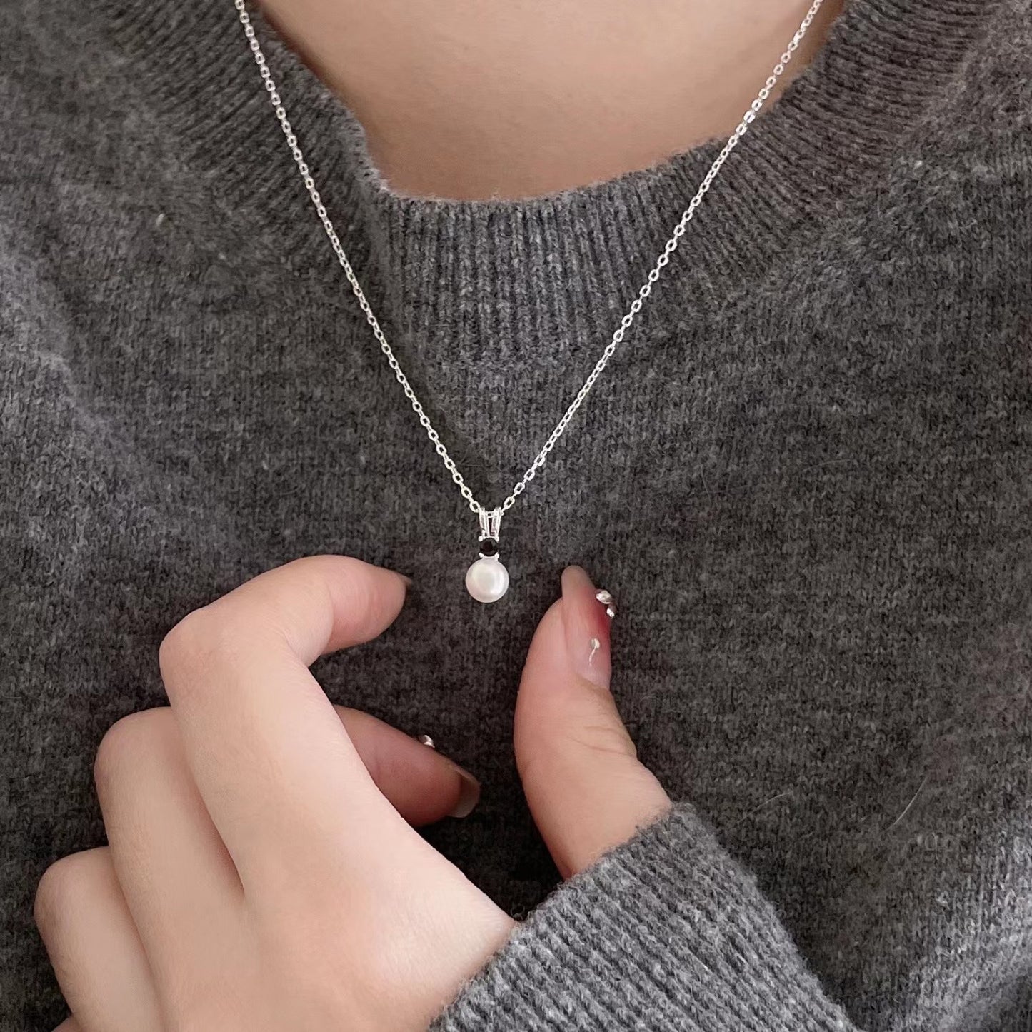 925 Sterling Silver Freshwater Pearl Pendant Necklace