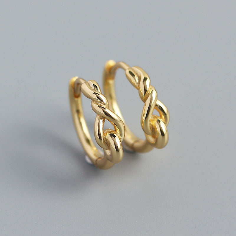 925 Sterling Silver Twisted Earring