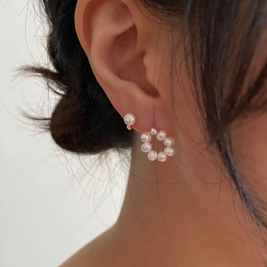 925 Sterling Sliver Earrings With Fresh Water Pearl