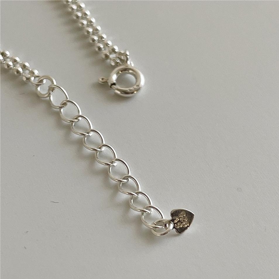 925 Sterling Silver Double Layered Ball Chain Bracelet Bangle