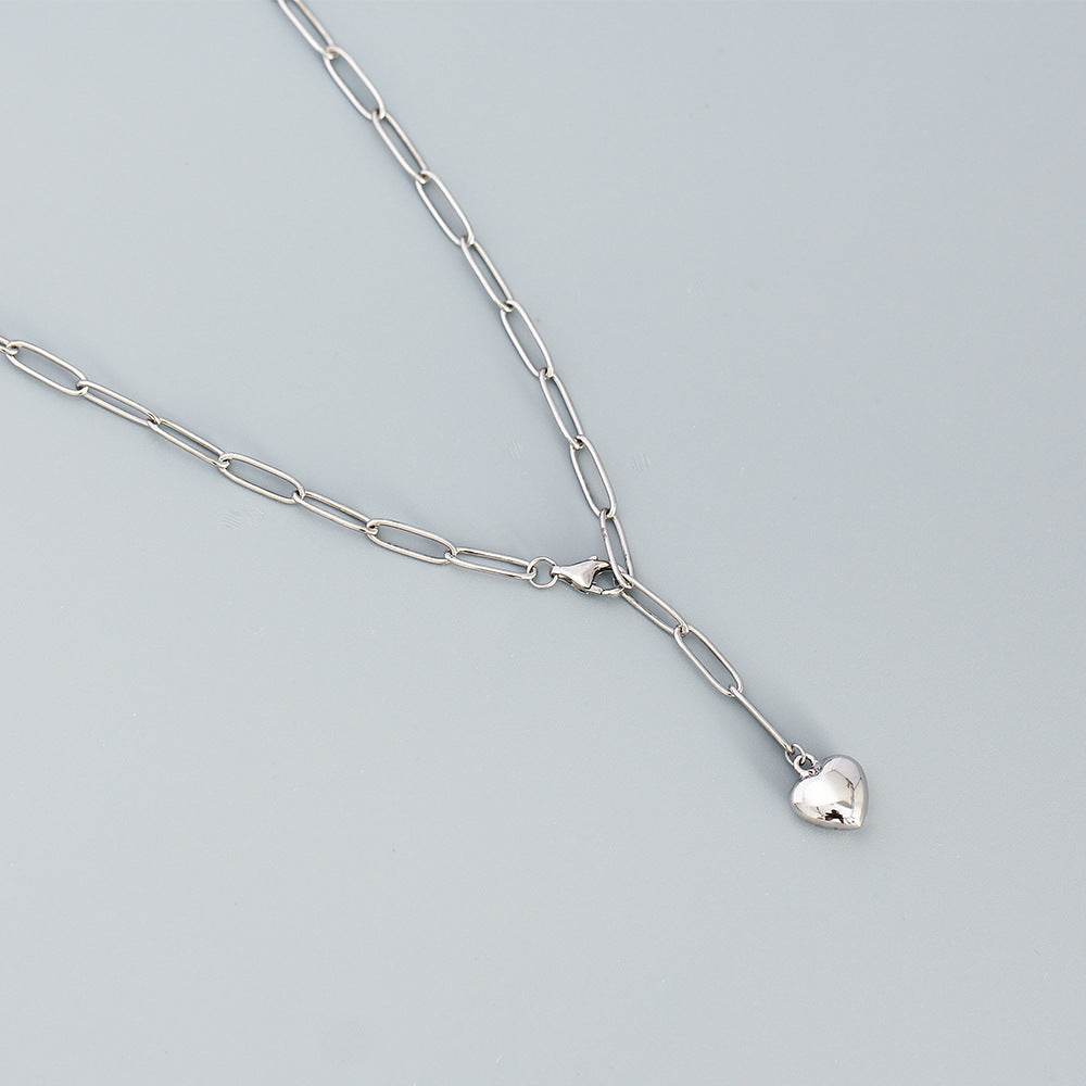 925 Sterling Silver Heart Pendant Necklace