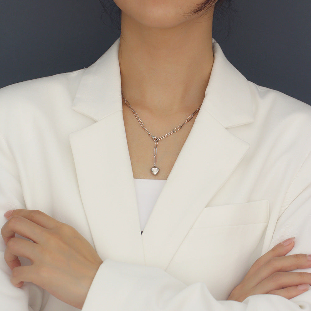 925 Sterling Silver Heart Pendant Necklace