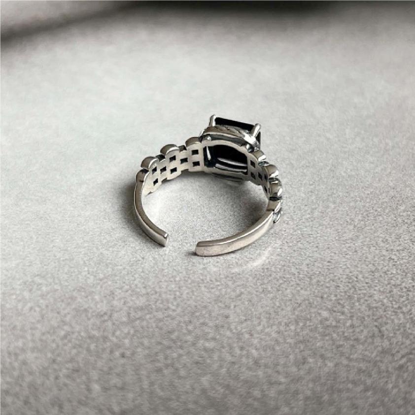 925 Sterling Silver Onyx Ring