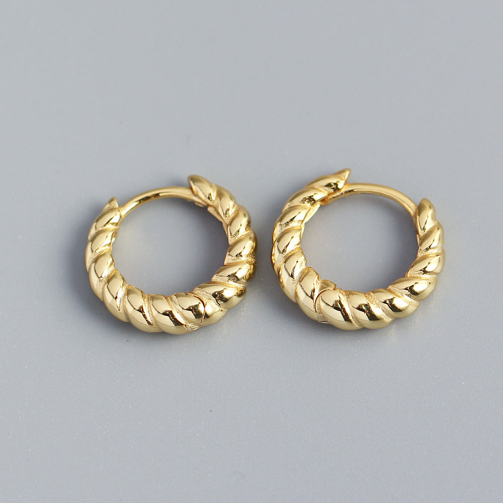 925 Sterling Silver Twisted Earrings
