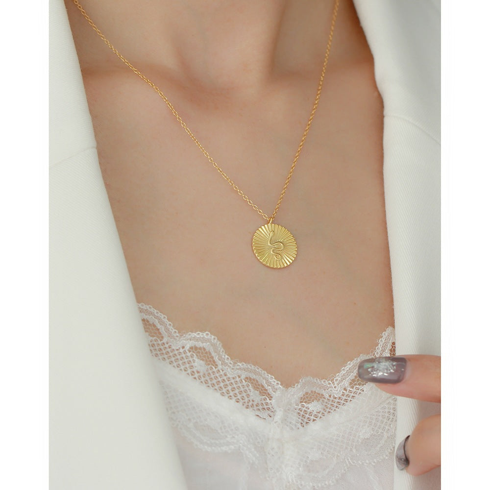 925 Sterling Silver Snake Pendant Necklace