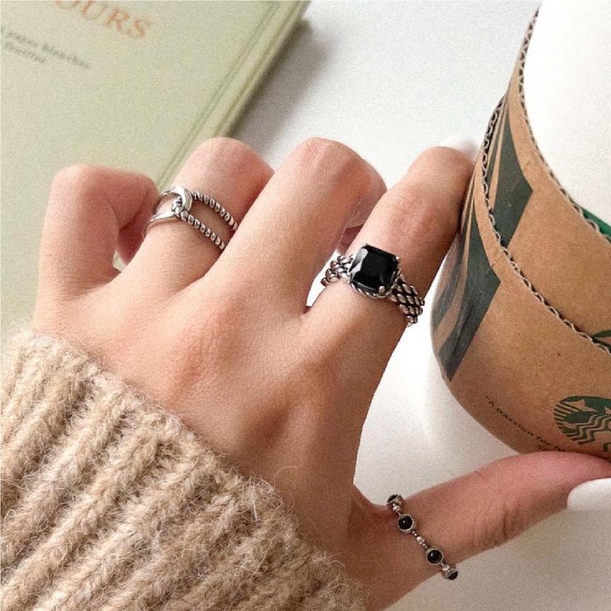 925 Sterling Silver Onyx Ring
