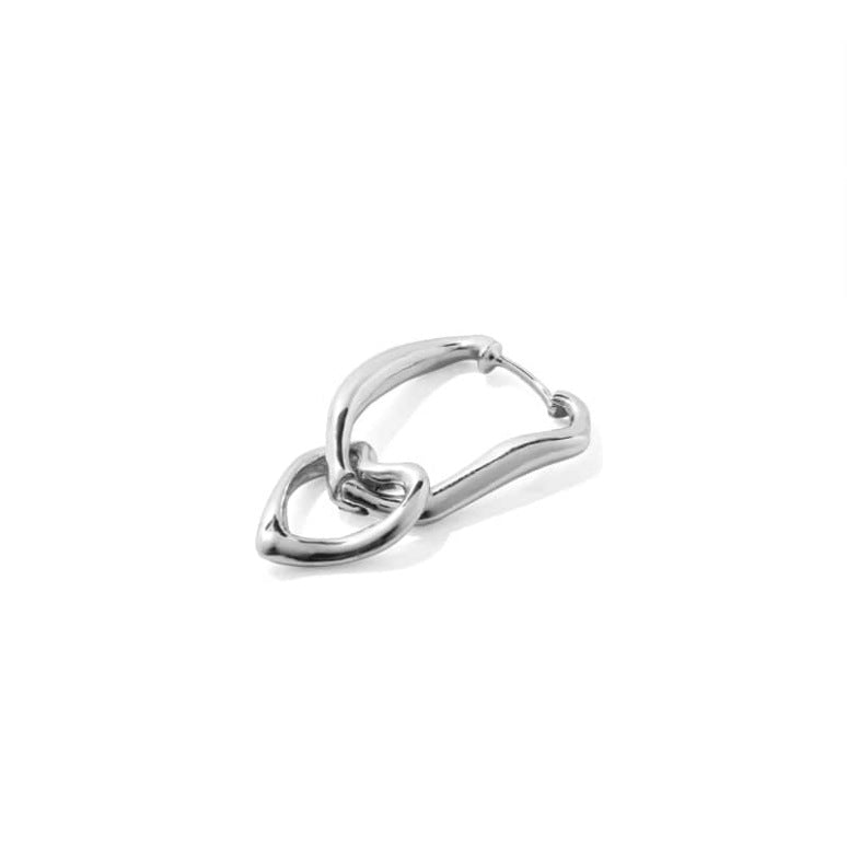 925 Sterling Silver Heart Shape Earrings