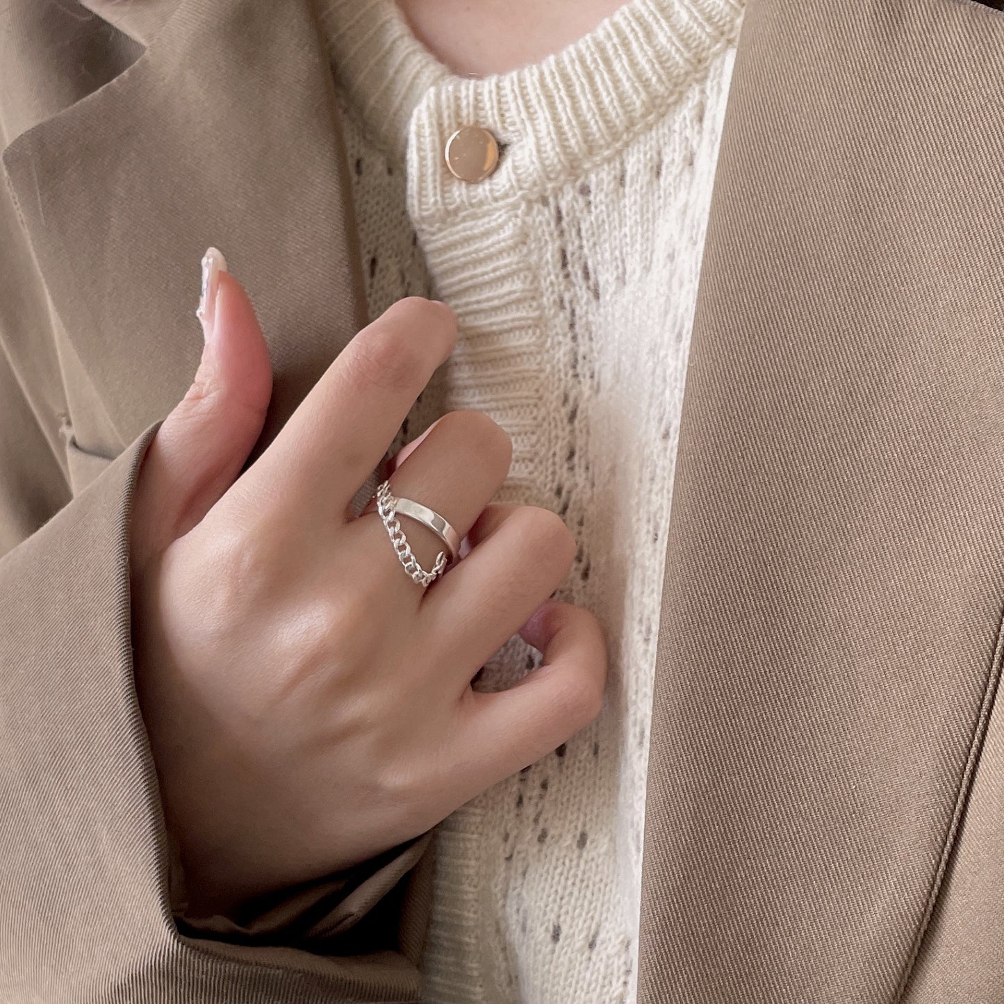 925 Sterling Silver Chain Ring