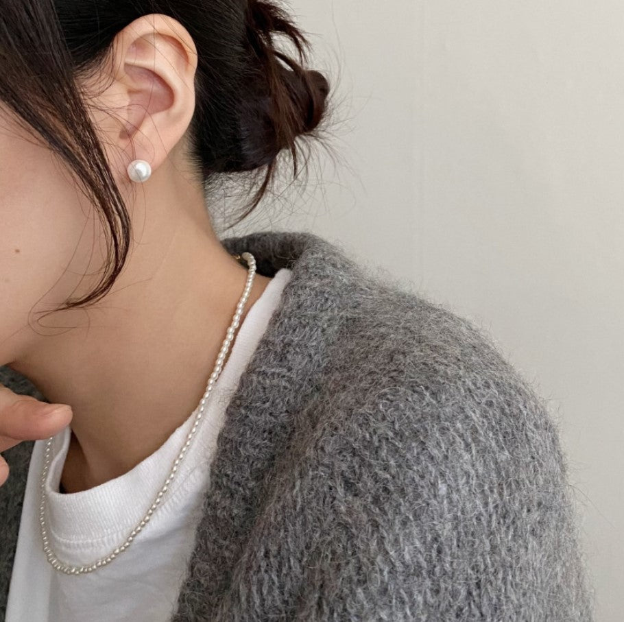 925 Sterling Sliver And Fresh Water Pearl Earrings