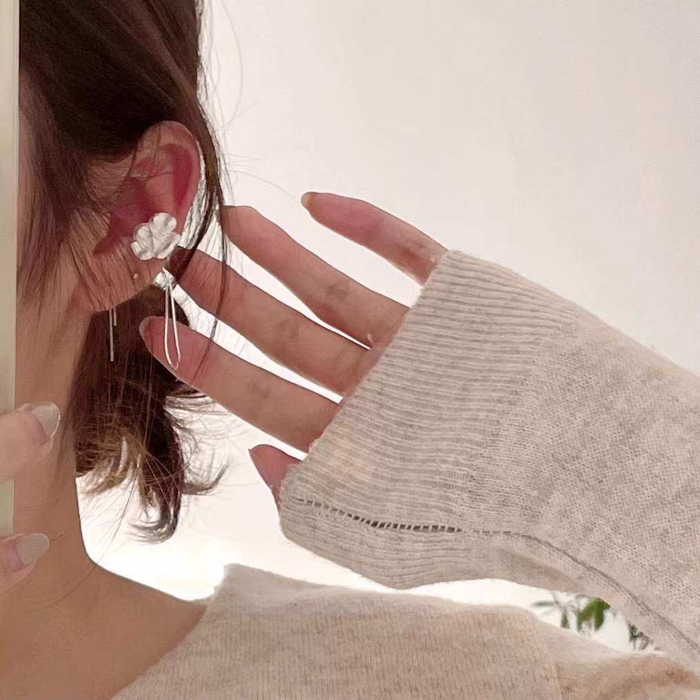 925 Sterling Silver Flower Earrings