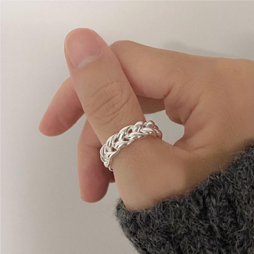 925 Sterling Silver Pleated Ring