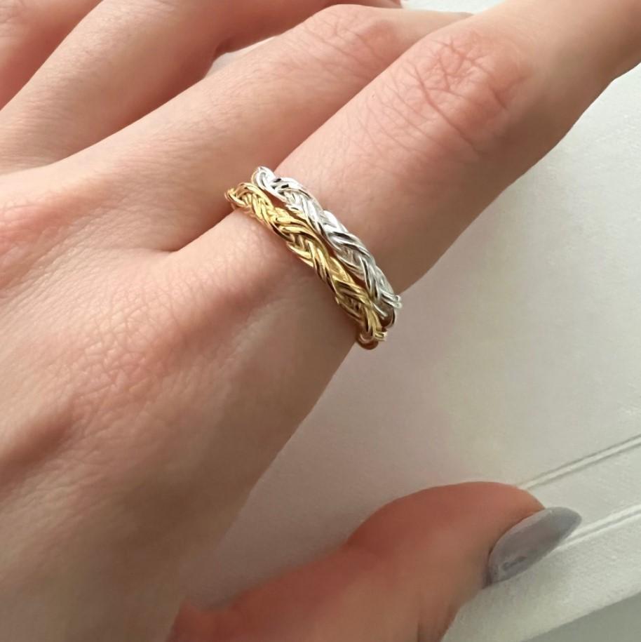 925 Sterling Silver Pleated Ring