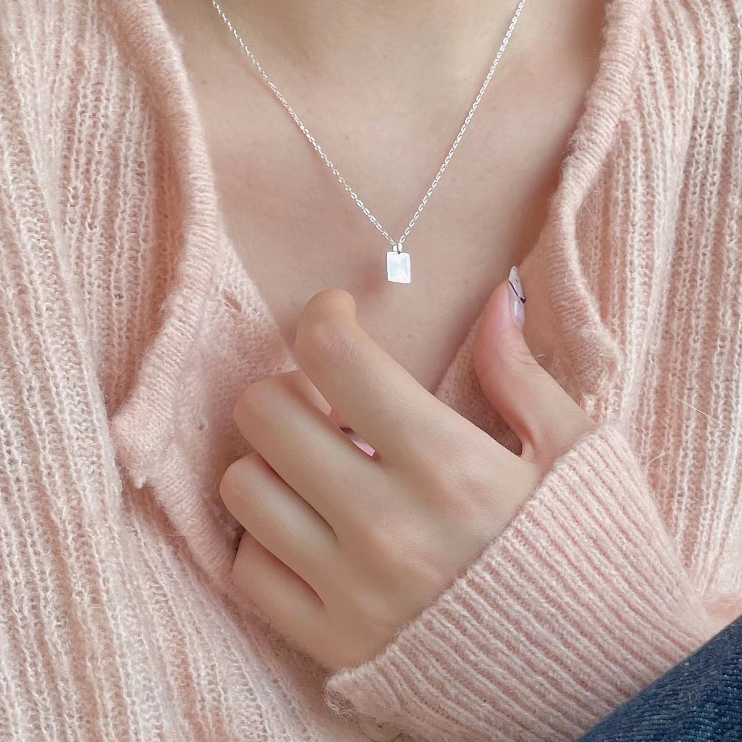 925 Sterling Silver Slim Pendant Necklace