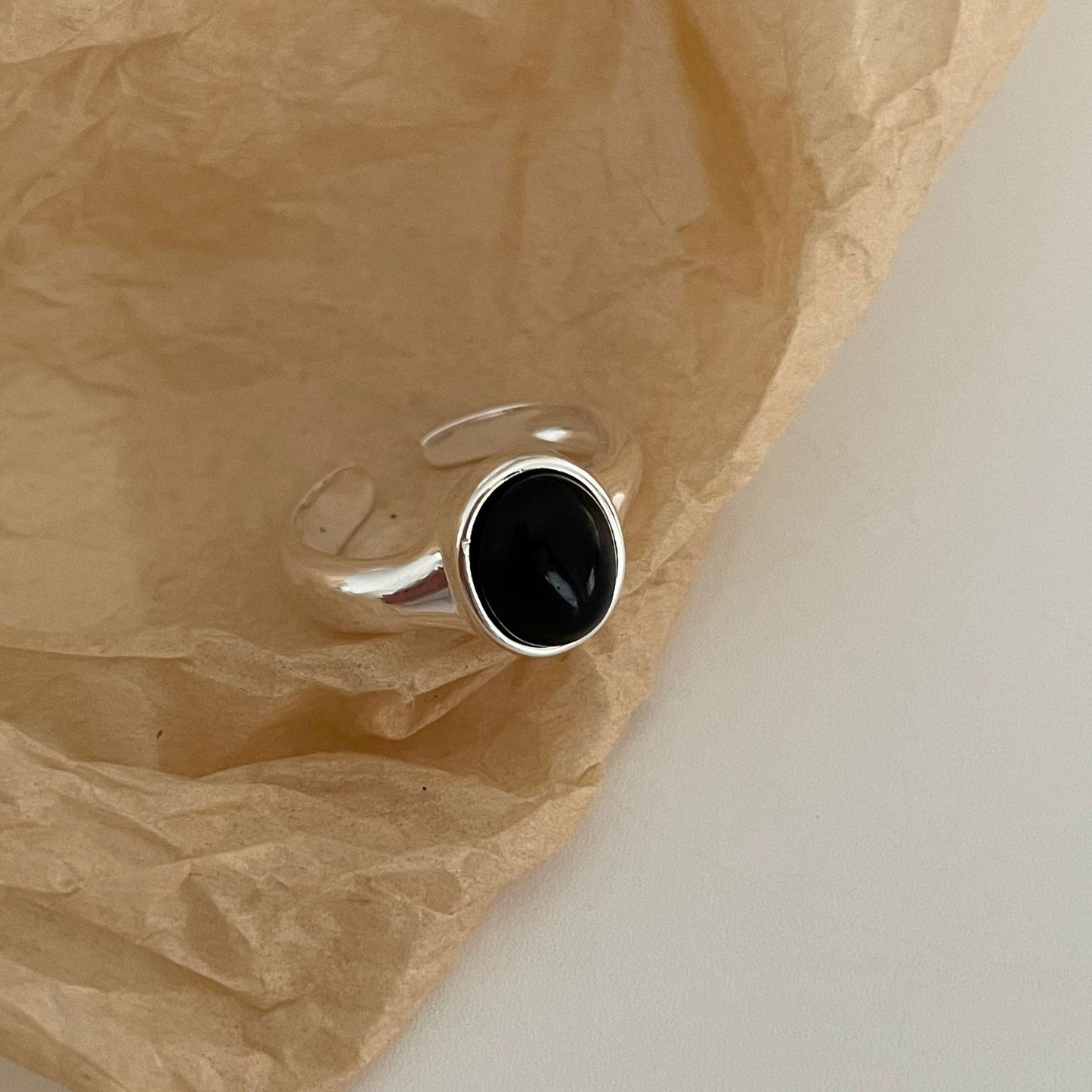 925 Sterling Silver Onyx Ring