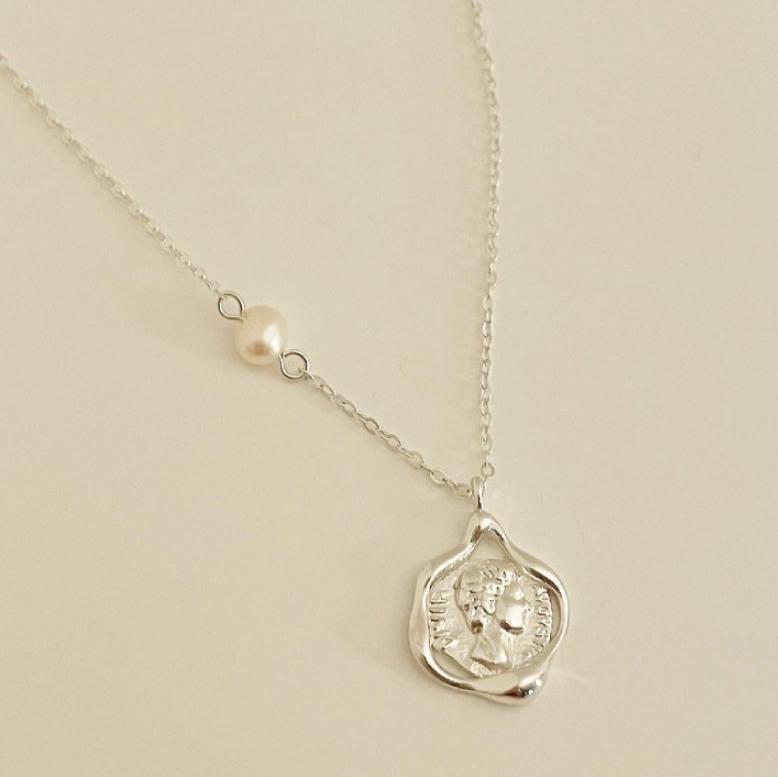 925 Sterling Silver Freshwater Pearl Fashion Pendant Necklace