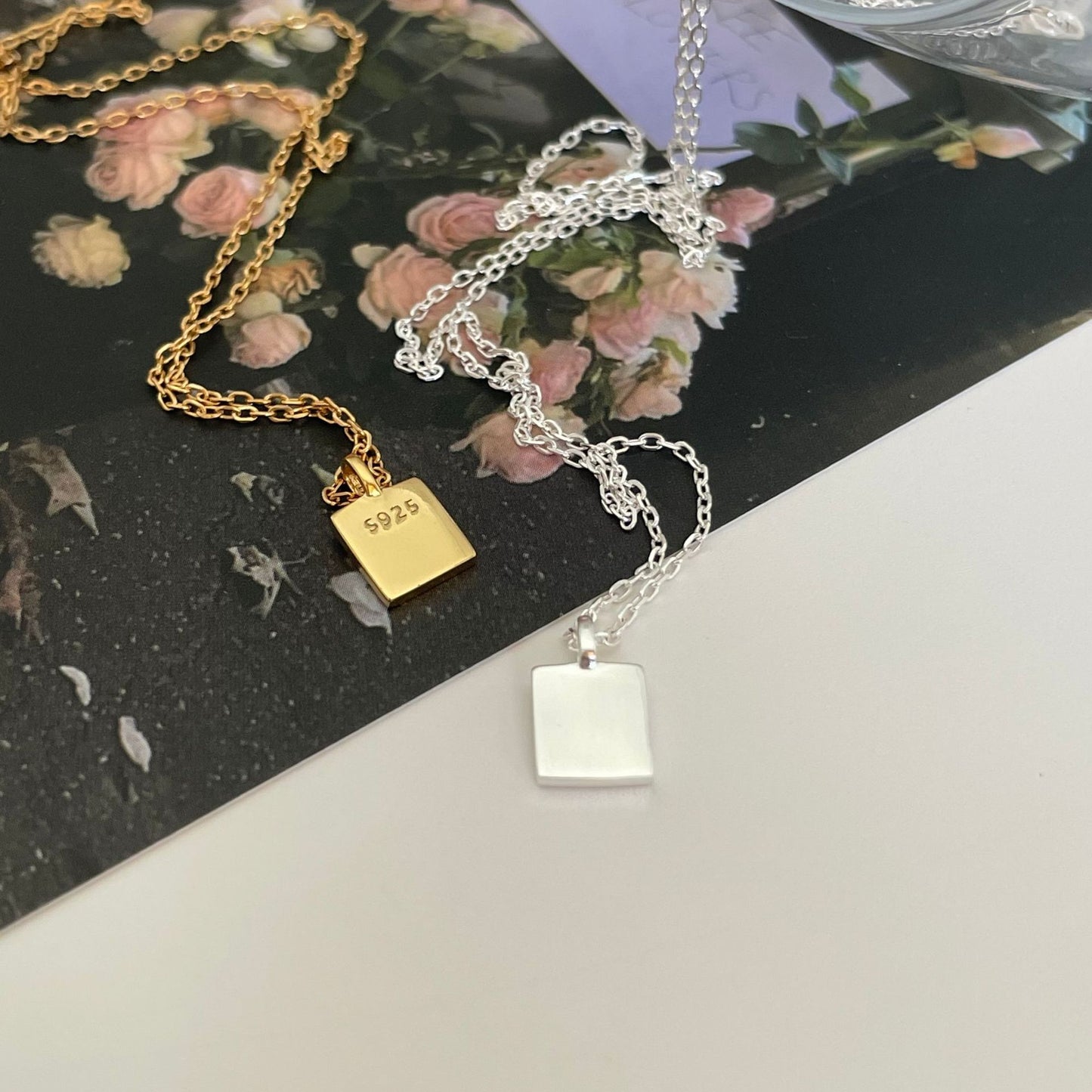 925 Sterling Silver Slim Pendant Necklace