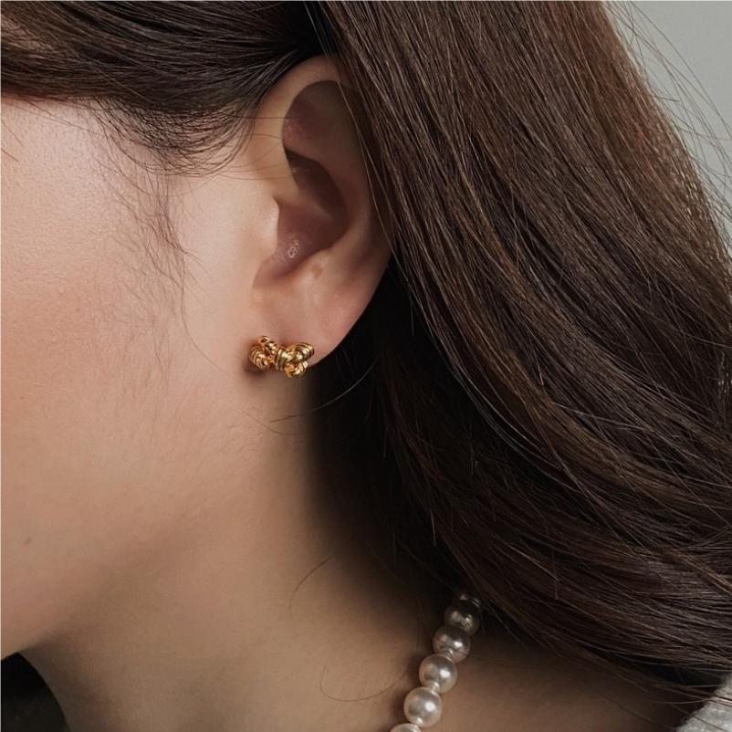 925 Sterling Silver Bone Stud Earrings