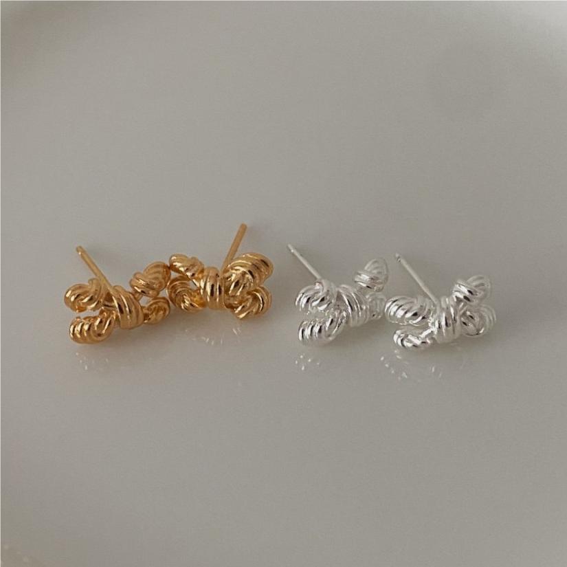 925 Sterling Silver Bone Stud Earrings