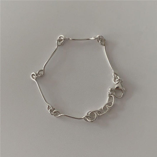 925 Sterling Silver Chic Chain Bracelet Bangle