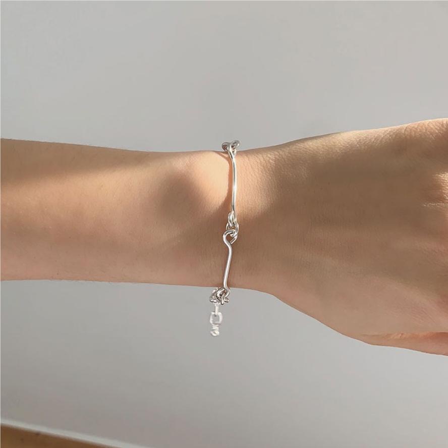 925 Sterling Silver Chic Chain Bracelet Bangle